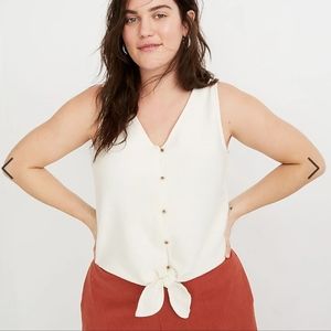 Madewell Texture & Thread Button Front Knit Tank